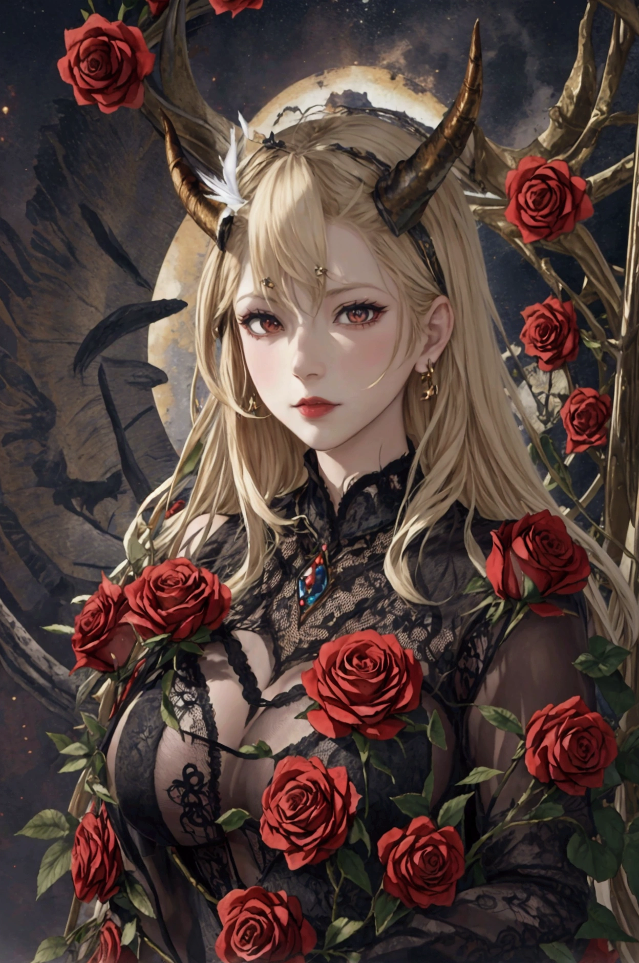astaroth big horns together of many roses