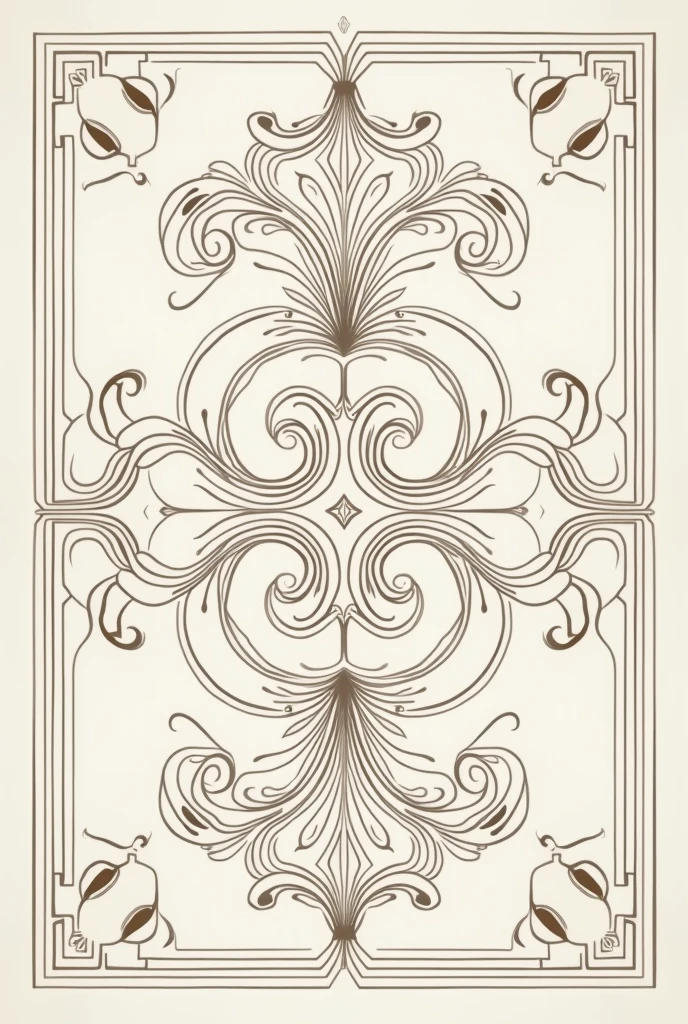 A symmetrical arabesque and refined rectangular pattern