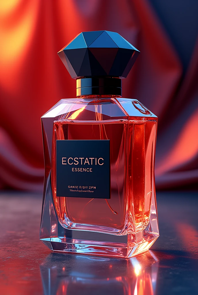 A luxury perfume bottle Based on age from 20-30 years old. 50mL bottle. Named ecstatic essence.