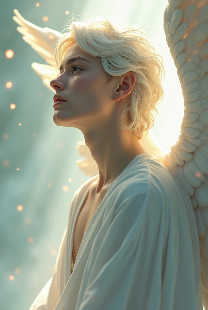 The man who is like an angel does not have to have a beard and the angel removes his beard