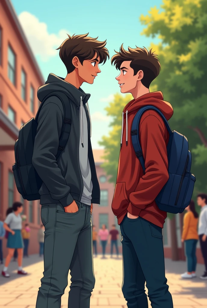 The two boys Jake and Alex's rivalry had reached its peak when they both started vying for the attention of Sophie, a new girl at their school.
