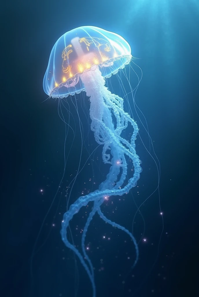 of the sea mixed with a jellyfish