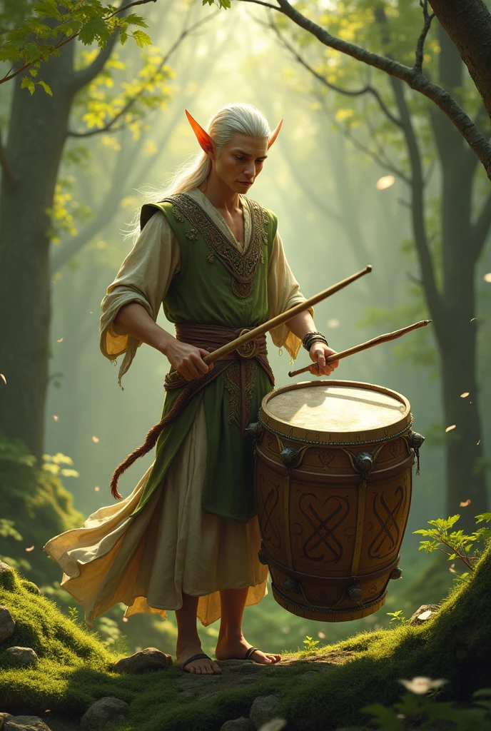 Elvish drummer male 

