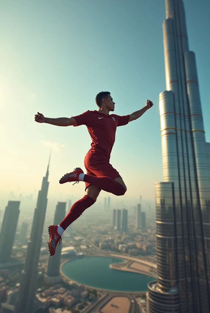 Cristiano ronaldo highest jump on burj ul khalifa