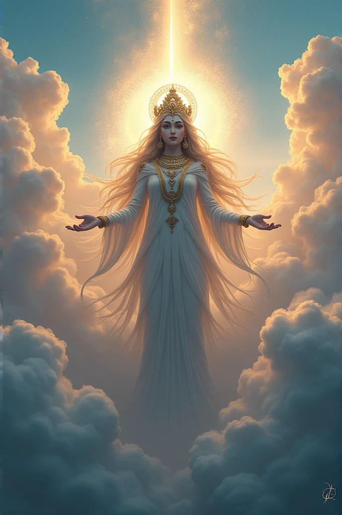 Namagiri goddes and clouds sky