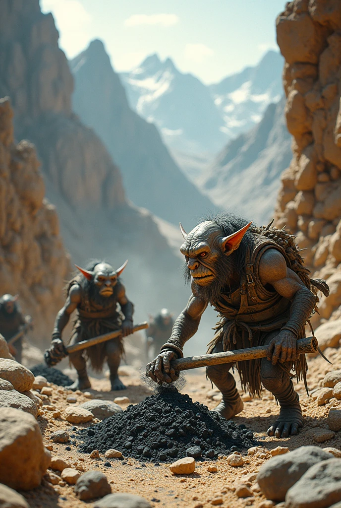 Dry Mountain Goblins Pickaxe Coal 