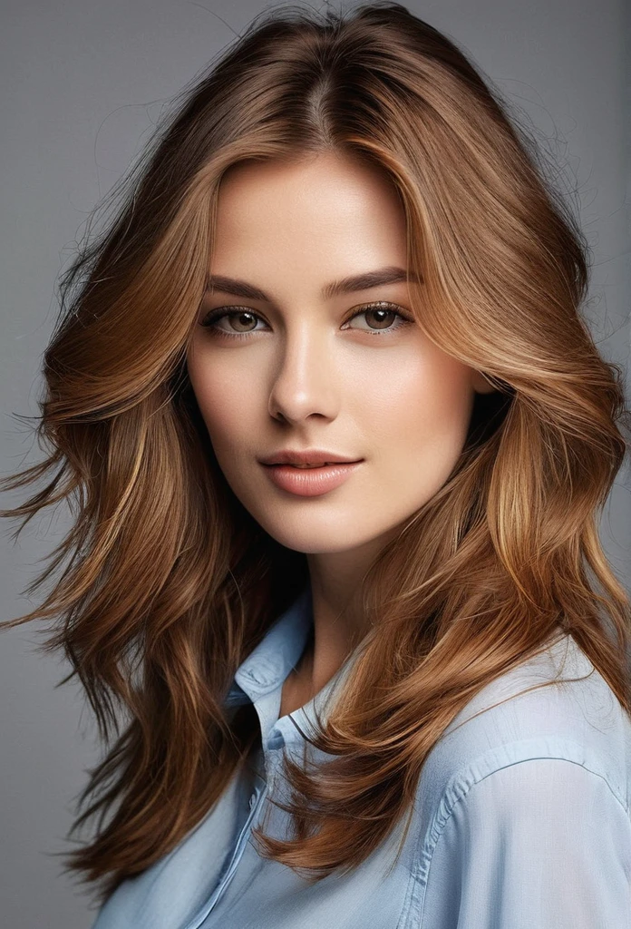 A woman with light brown hair in her twenties she must be with two handsome men who are 30 years old