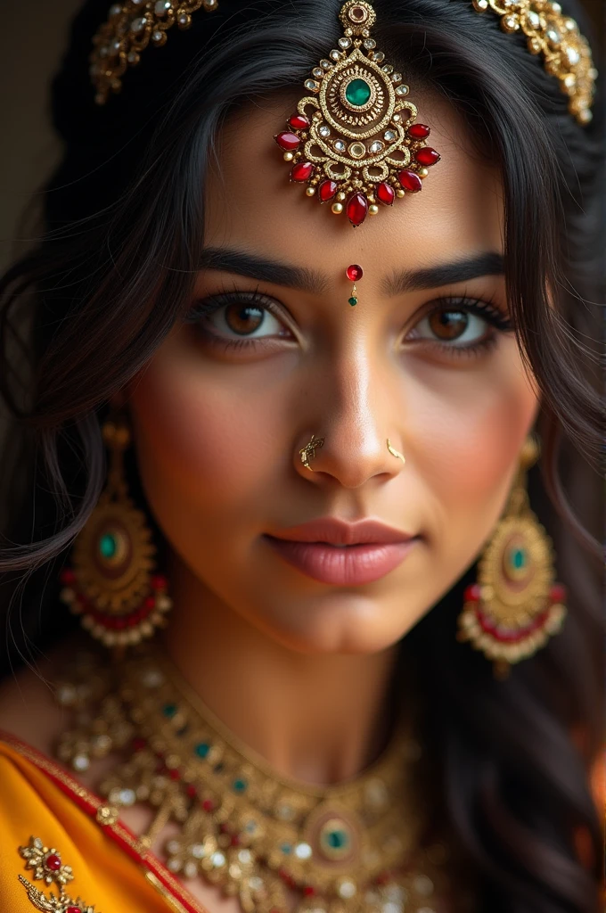 ((best quality)), ((masterpiece)), (detailed), perfect face of a beautiful Indian girl