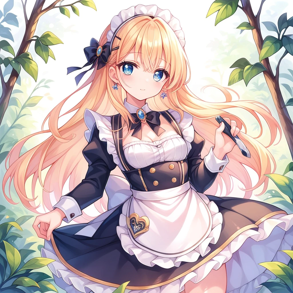 score_9, score_8_superior, score_7_superior (score_9:0.9),score_8_superior,score_7_superior,Anime Style,evaluation_Safety,(PDXL),Maid's Headdress,lira,Maid clothes,One person,alone,View your viewers,Elf,Medium chest,Black Hair,robot,
