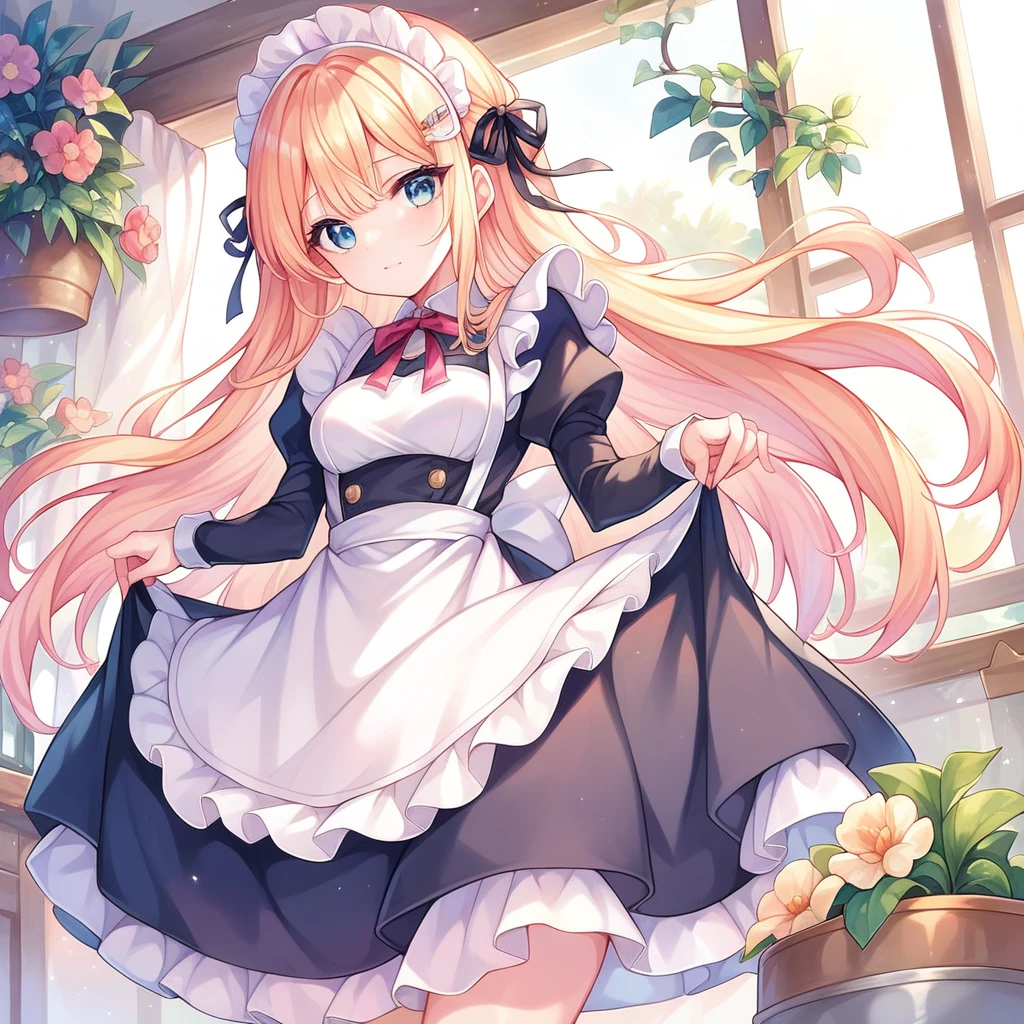 score_9, score_8_superior, score_7_superior (score_9:0.9),score_8_superior,score_7_superior,Anime Style,evaluation_Safety,(PDXL),Maid's Headdress,lira,Maid clothes,One person,alone,View your viewers,Elf,Medium chest,Black Hair,robot,