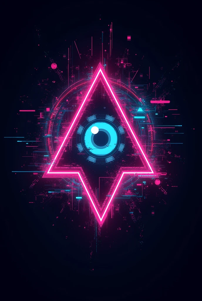 Logo glitch glow temática bill Gravity fall