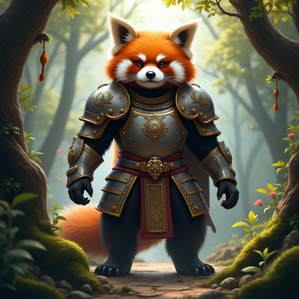 Red Panda in armor