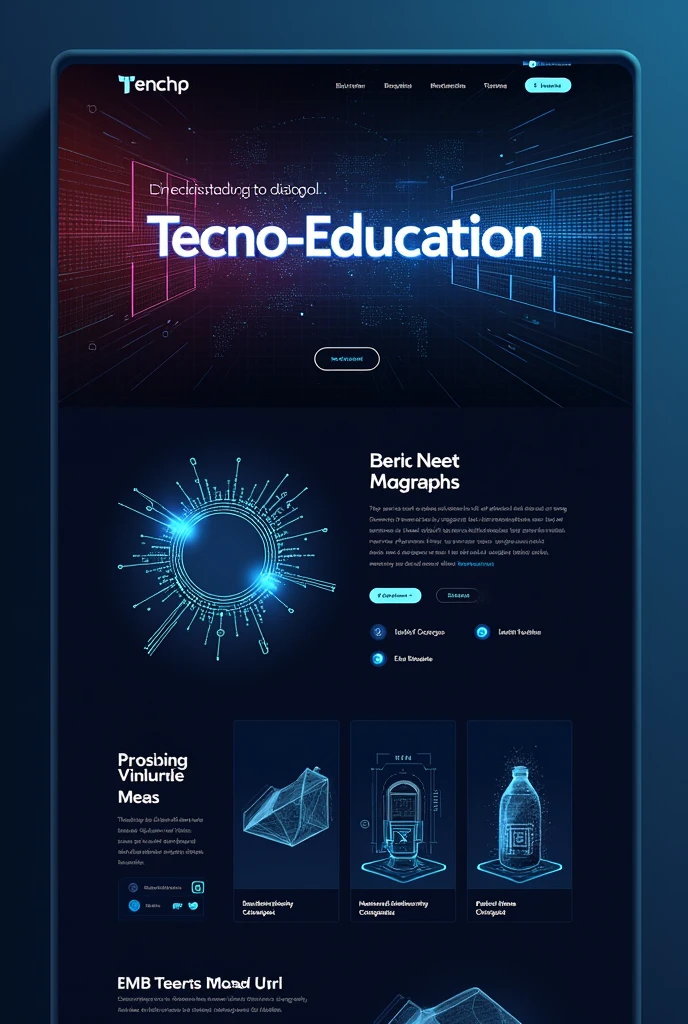 Log for a striking web page with a name :Tecno-education 