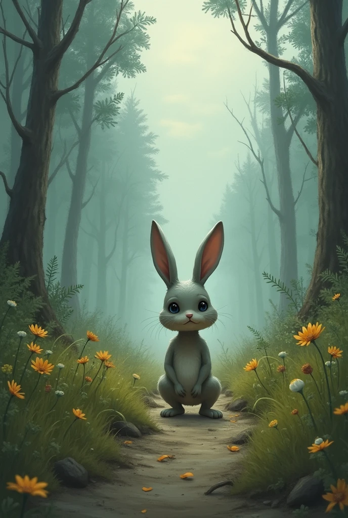 Rabbit is so sad and go far for owl .owl is her girfriend rabbit is boyfriend 