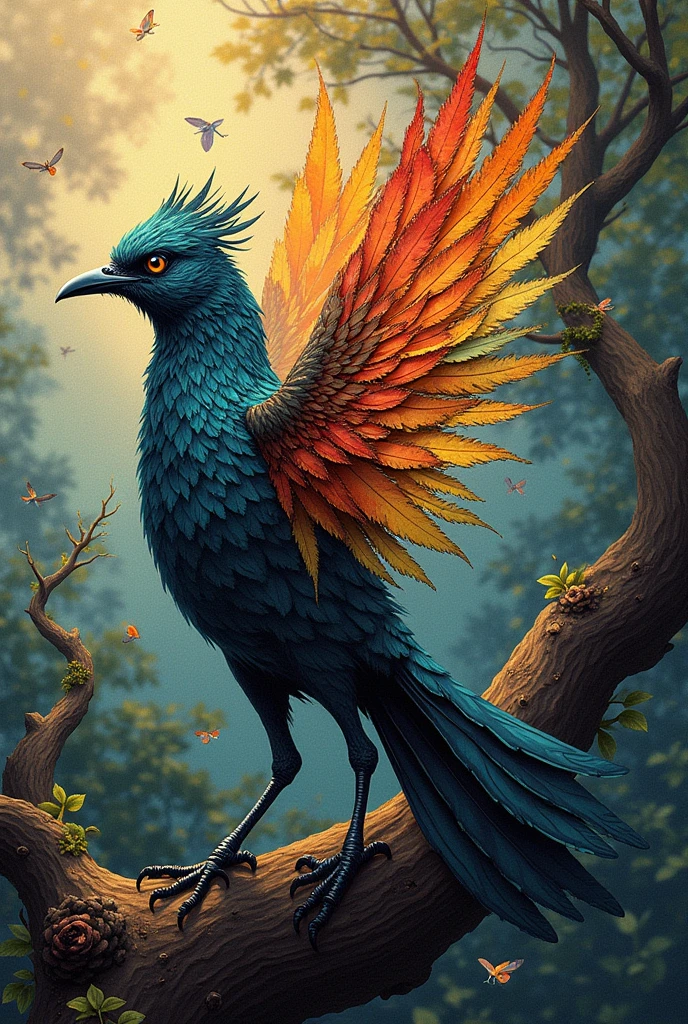 A bird artwork with the 7 principles of art