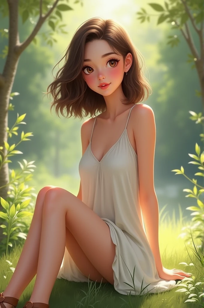 (photorealism:1.2), cute ars old asian woman naked, shaggy breast, completely naked, full picture head to toe, soft lighting, plants in background, window with sunlight, cozy room, standing, realistic, intricate details, warm colors