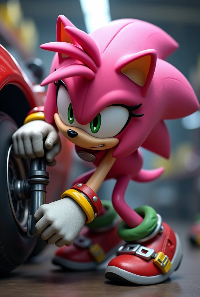 Amy Rose cranking car Pedal pumping