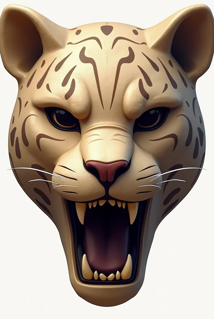 make a prehistoric jaguar mask emoji, something simple