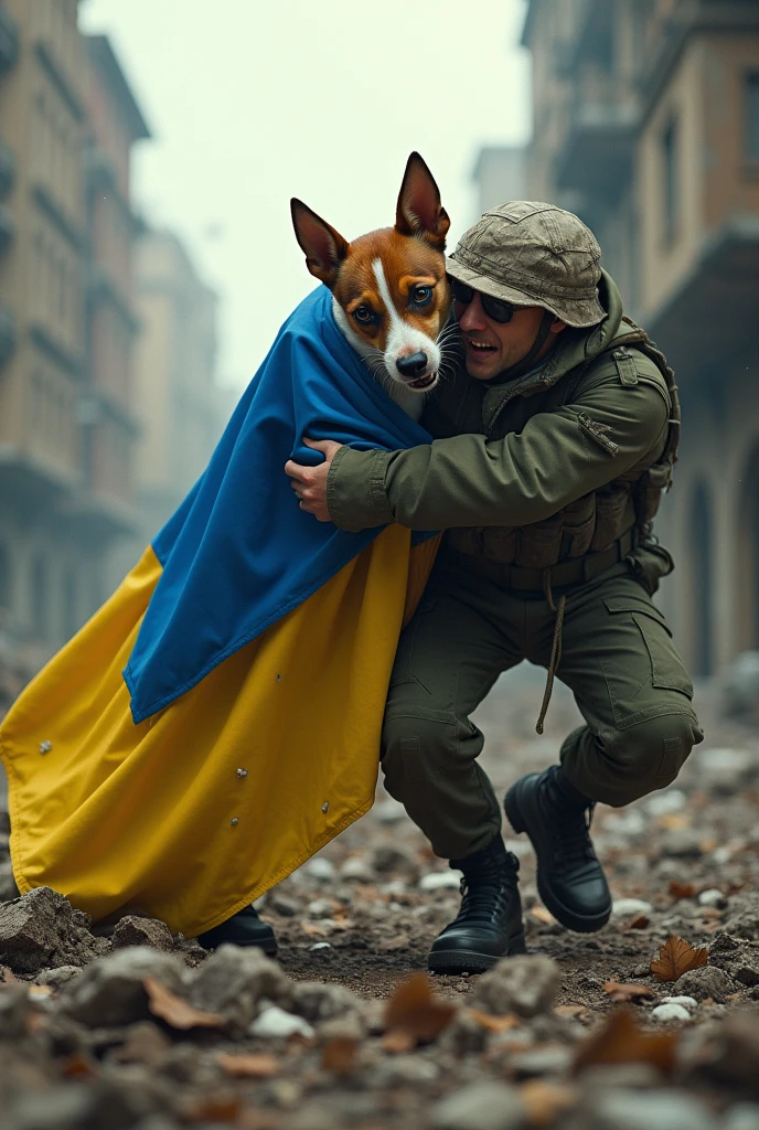 Jack Russell kills Ukraine soldier with russian flag