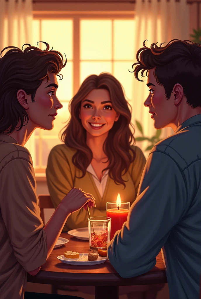 As days passed, both alex and jake shared their excitement about Lily with their closest friends. (With their friends)