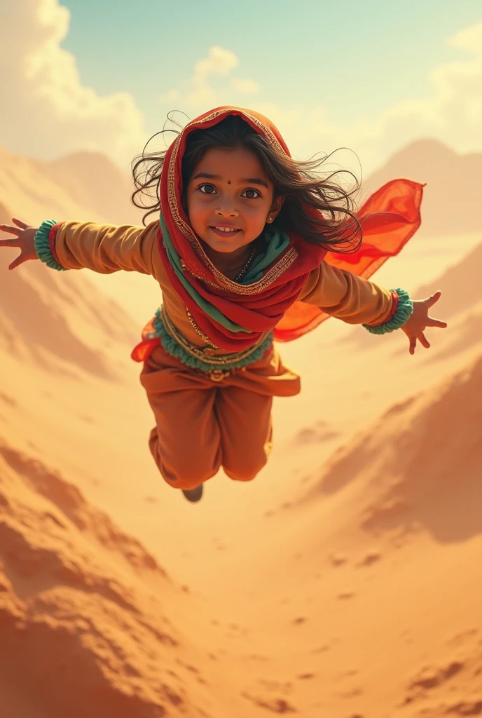 a bengali girl flying her own landing in Saudi Arabia