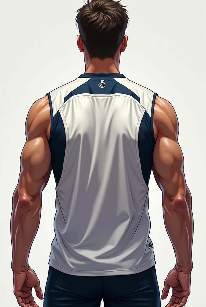 Create a sleeveless men&#39;s volleyball shirt
