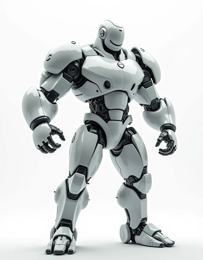 Generate a concept in AI,AI,Half Body,Mecha like Marvel's Hulk fullcolor white armor,Technology,Surreal, white background