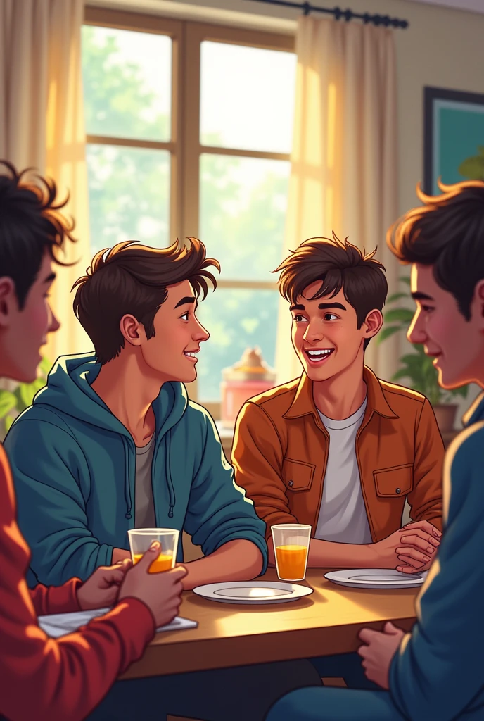 As days passed, both alex and jake shared their excitement about the girl they met online with alex's closest friends and jake's closest friends