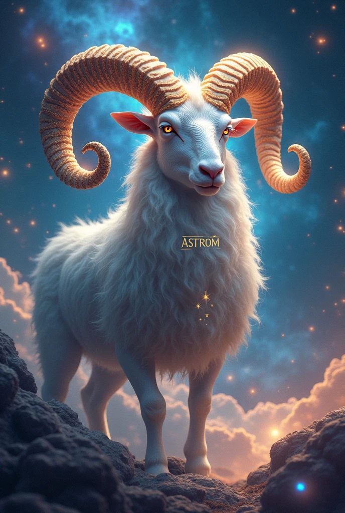 Space ram with the inscription astrom