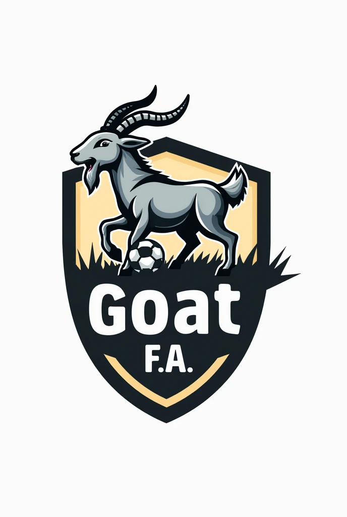 A LOGO FOR A MICRO FOOTBALL TEAM A TEAM CALLED GOAT F.A