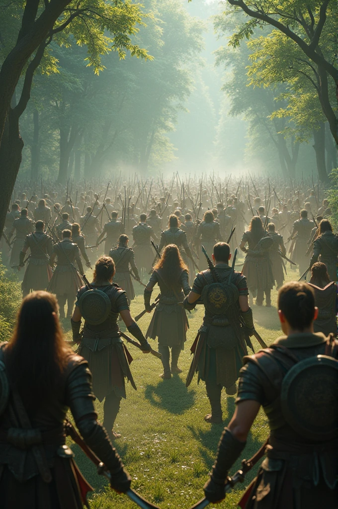 An army of elves in combat