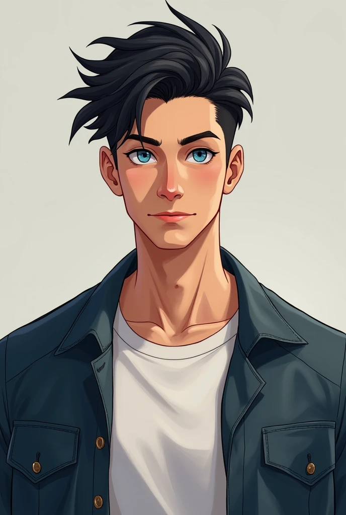 Male 20 years old Student Black hair Little Muscular Short Blue eyes Short Thin
