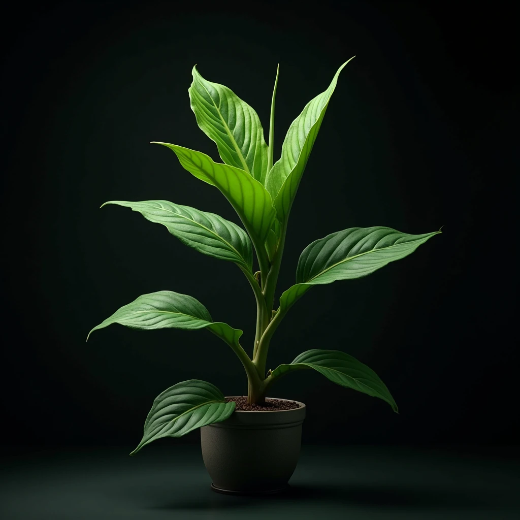 To a realistic almost homemade plant, that it is beautiful and clear with a dark background