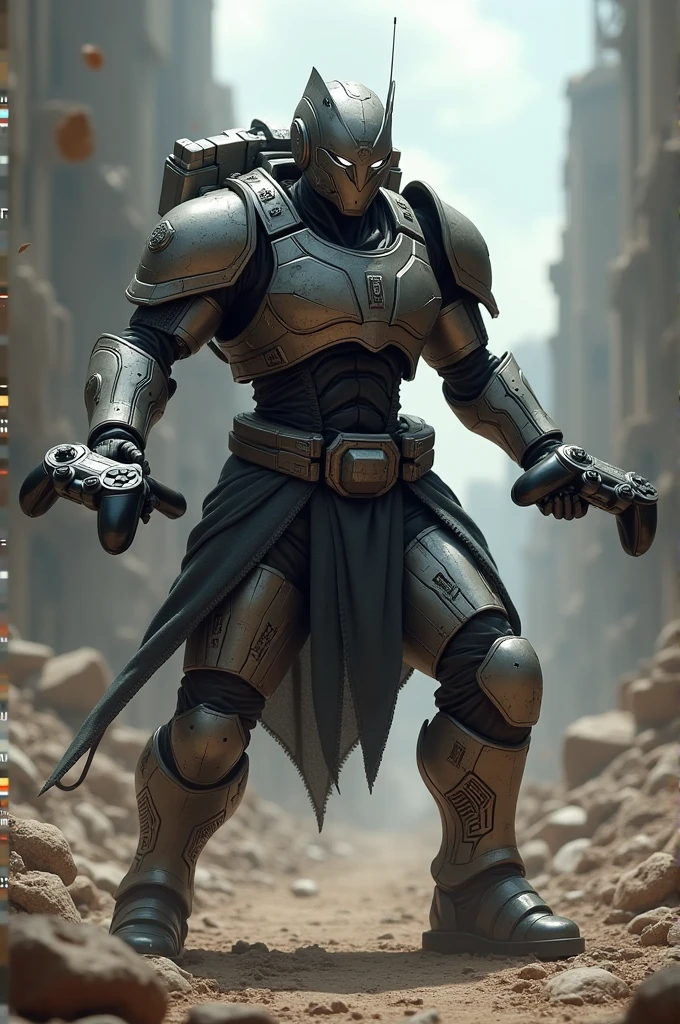 A warrior who uses console controllers as weapons