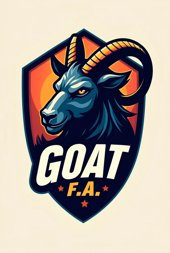 A LOGO FOR A FOOTBALL TEAM UNIFORM FOR A TEAM CALLED GOAT F.A