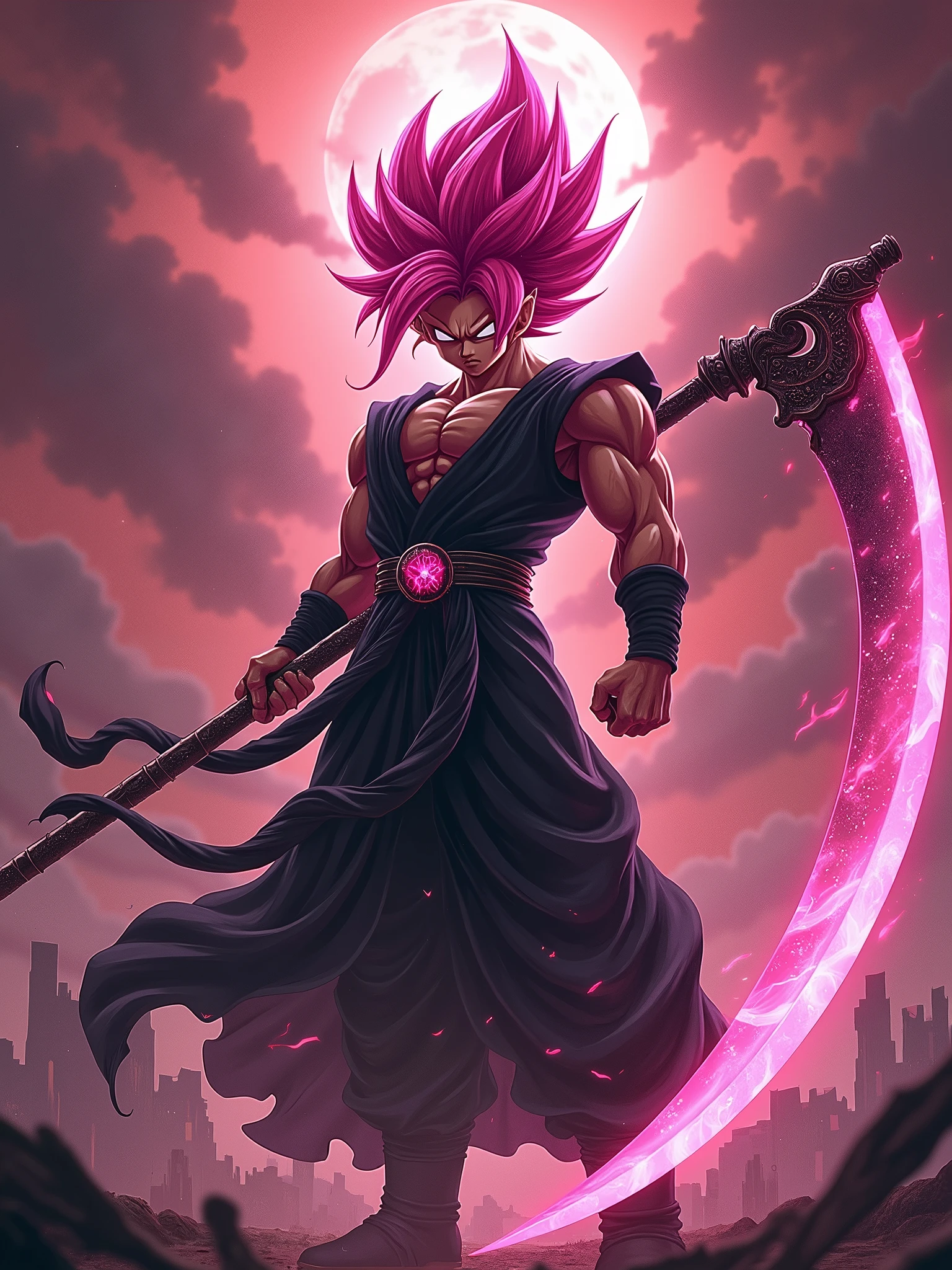 Goku Black Super Sayayin Rose con la guadaña