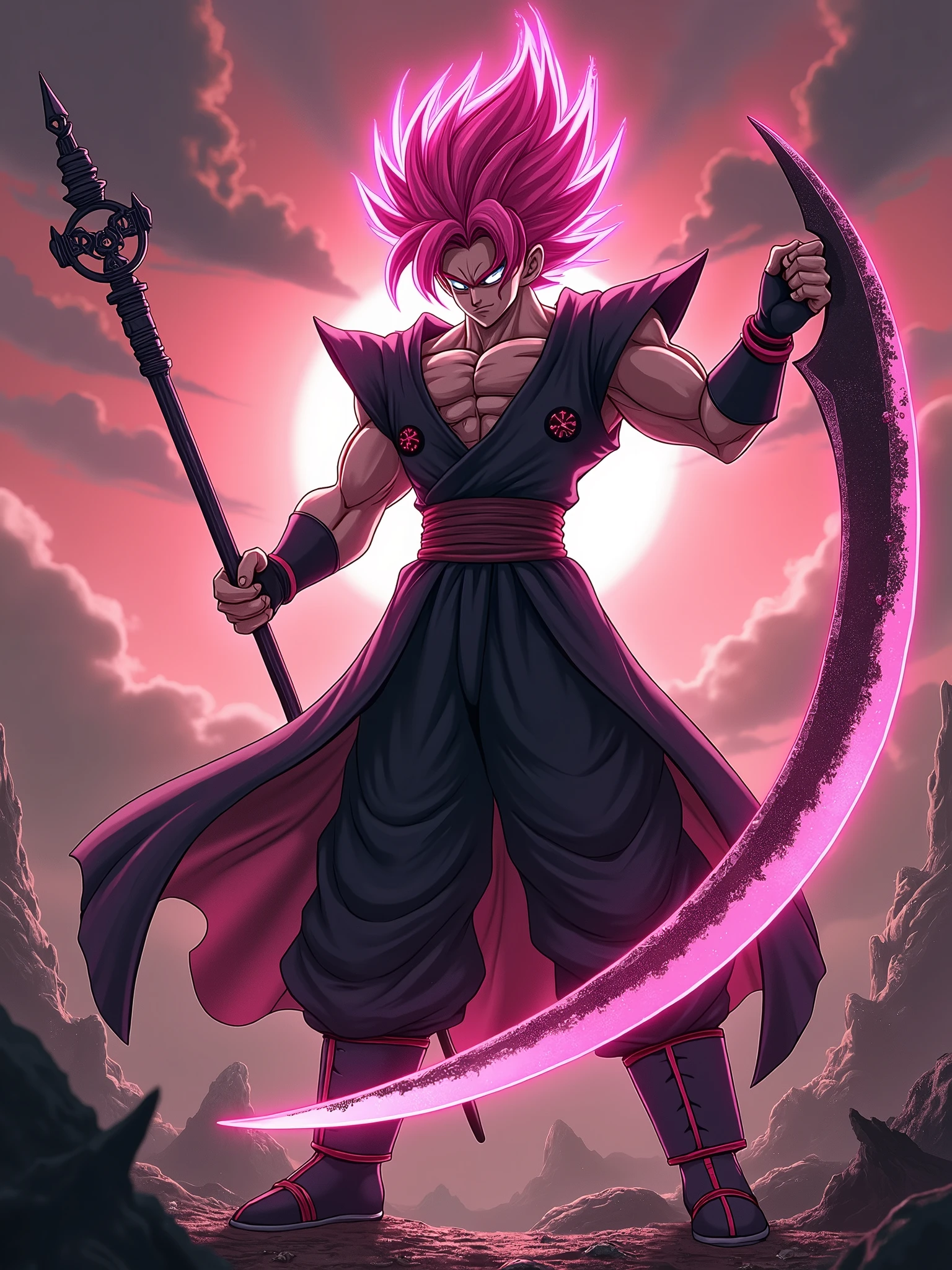 Goku Black Super Sayayin Rose con la guadaña