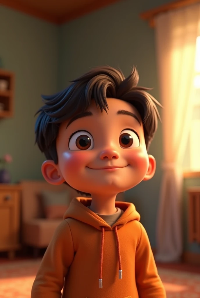 In cinamatic 3d cartoon video " Son today I understood what true happiness really is."