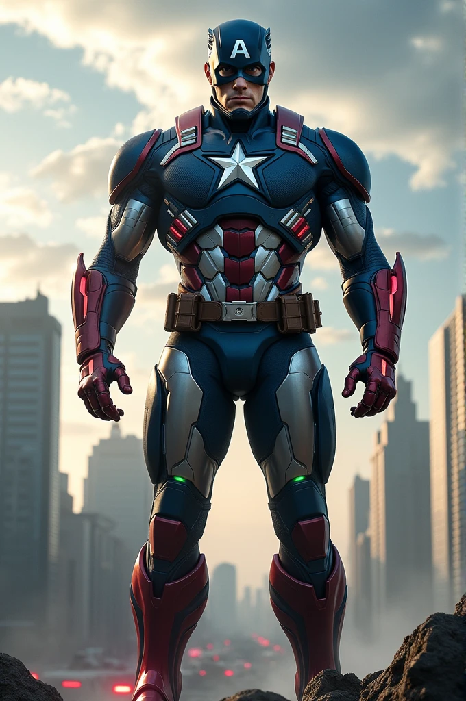 Un mélange entre captain America et Iron Man 