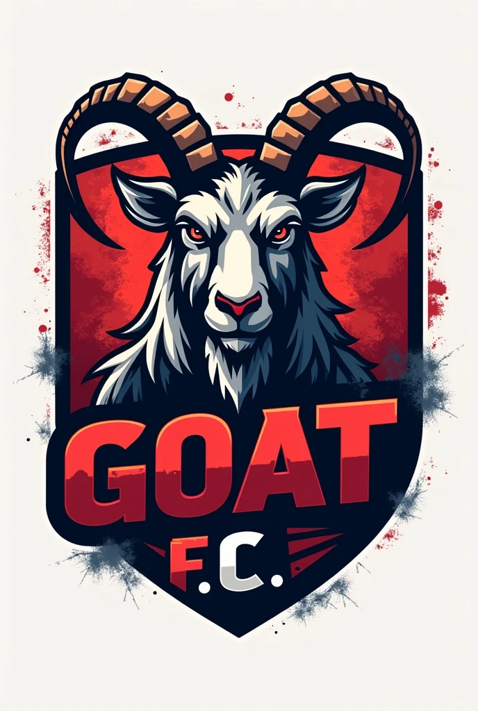 A LOGO FOR A FOOTBALL TEAM UNIFORM FOR A TEAM CALLED GOAT F.c