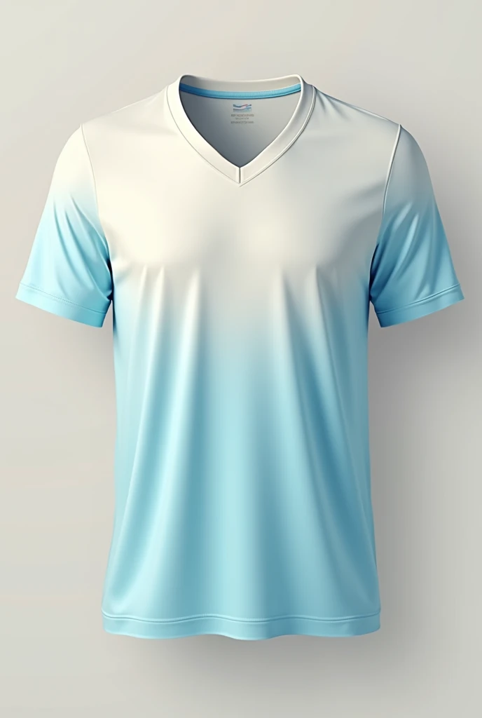 I need a sports V-neck t-shirt that matches a light cream and pastel blue color for men and women 