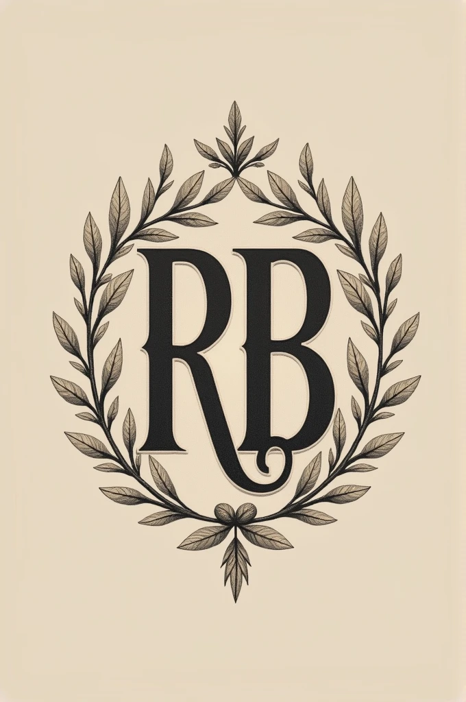 Create a delicate logo with the letters RB