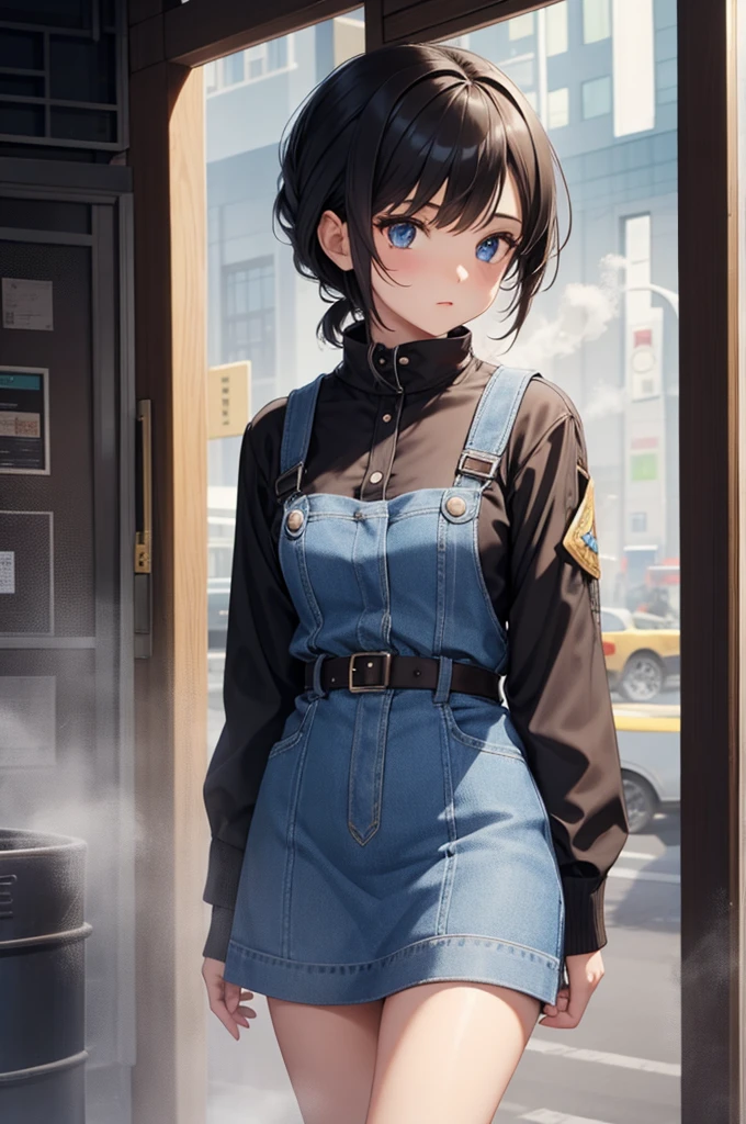 1girl, steam