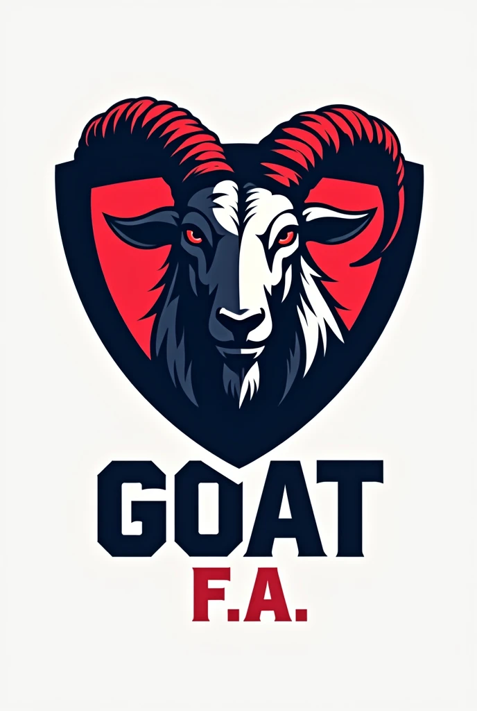 A LOGO FOR A FOOTBALL TEAM UNIFORM FOR A TEAM CALLED GOAT F.A