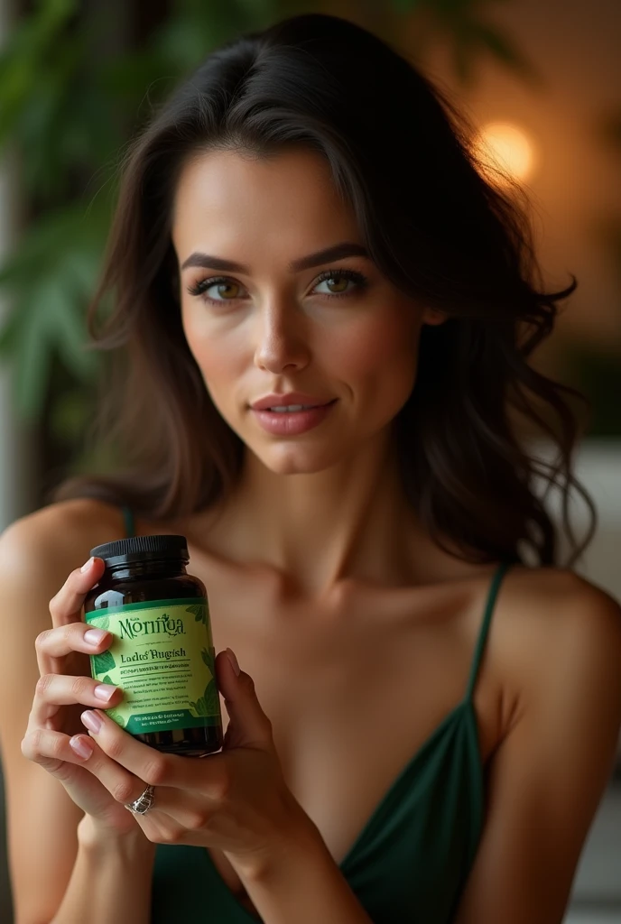 Sexy hot woman using tesfalem moringa brand