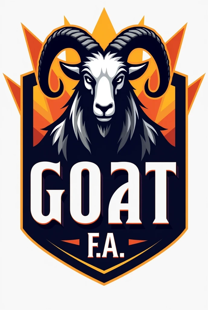 A LOGO FOR A FOOTBALL TEAM UNIFORM FOR A TEAM CALLED GOAT F.A