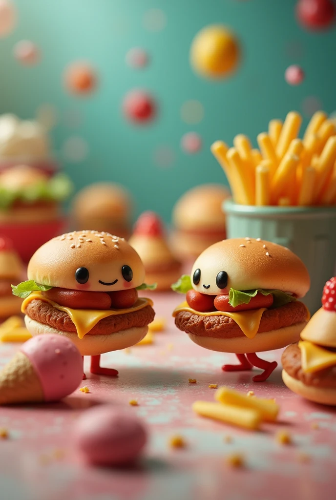 Toy with food figures