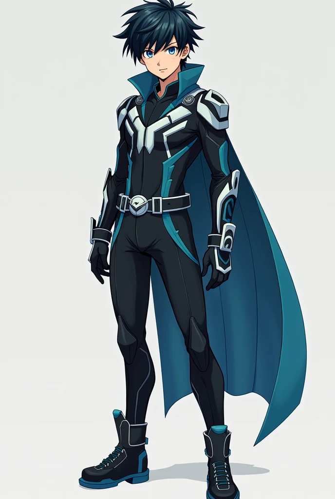 Make a very cool hero uniform, simpler and without a cape for a hero called nexus, in my hero academia style