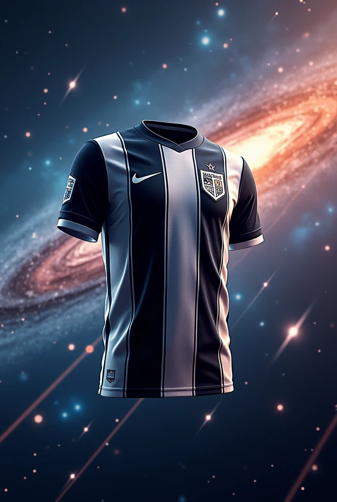 Brazilian football team Vasco da Gama shirt with a background as if it were in outer space of at least 190px by 190px
