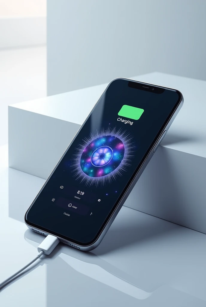 iPhone with charging screen